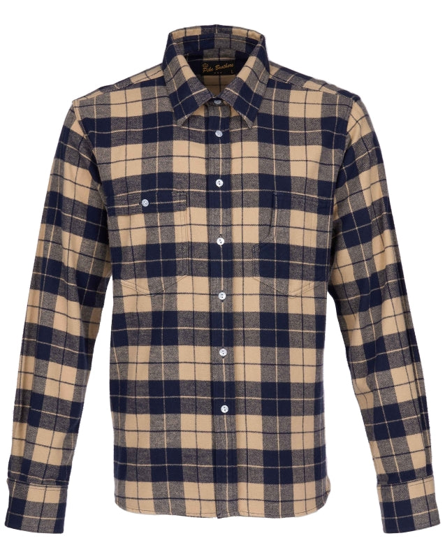 Pike Brothers - Hemd '1937 Roamer Shirt Blue Flanel'