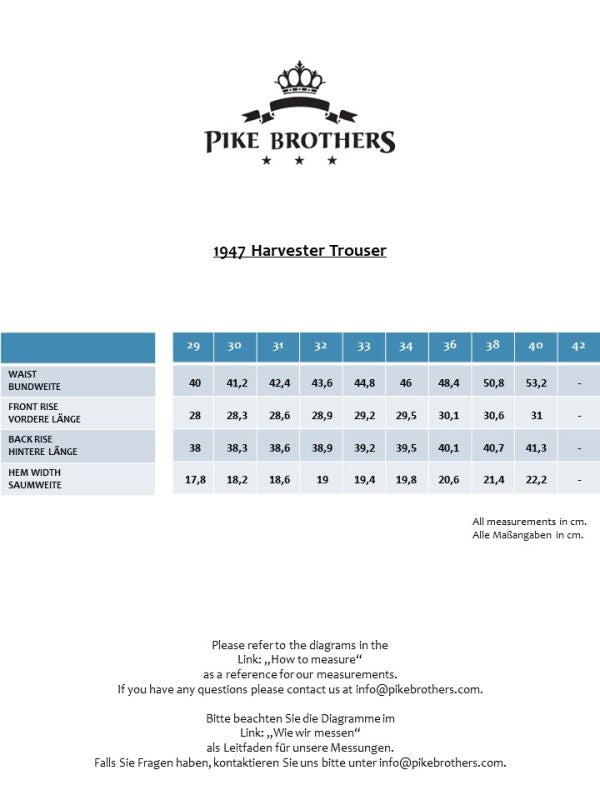 Pike Brothers - Trousers '1947 Harvester Trousers Chicago Black' 