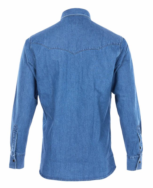 Pike Brothers - Hemd '1952 Rider Shirt Denim Faded'