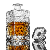 Whisky karaf met glazen en koelstenen -cadeauset