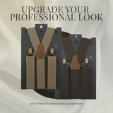 Sir Redman Braces-Set 2 -3 Strong Clips-Taupe