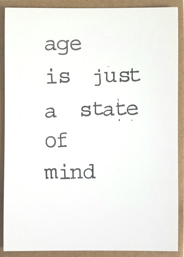By Mar - Postcard 'Age is just a state of mind'