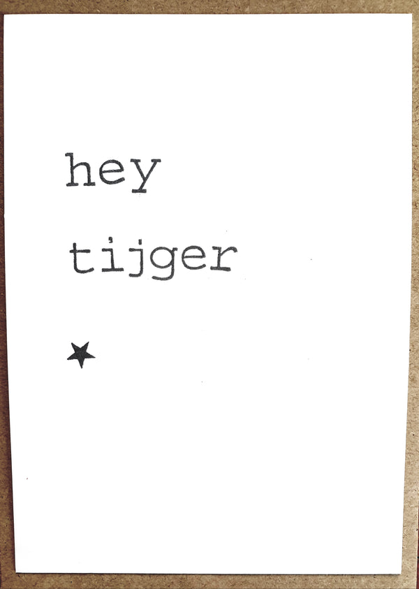 By Mar - Postkaart 'Hey tijger'