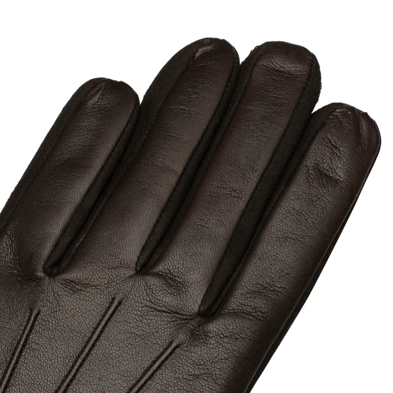 1861 - Lederen handschoenen - donker bruin