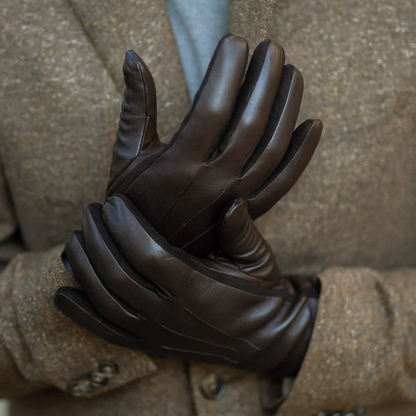 1861 - Leather gloves - dark brown