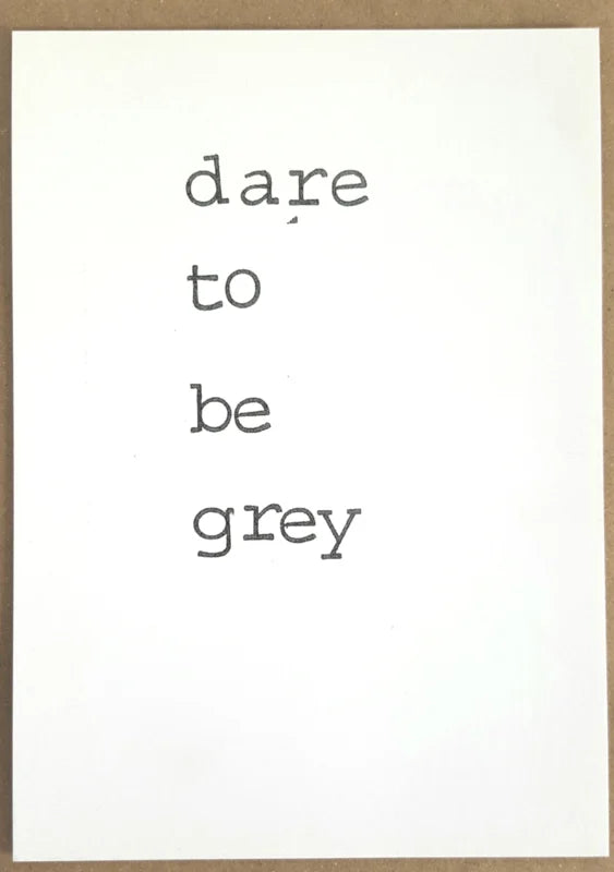 By Mar - Postkaarten 'Dare to be grey'
