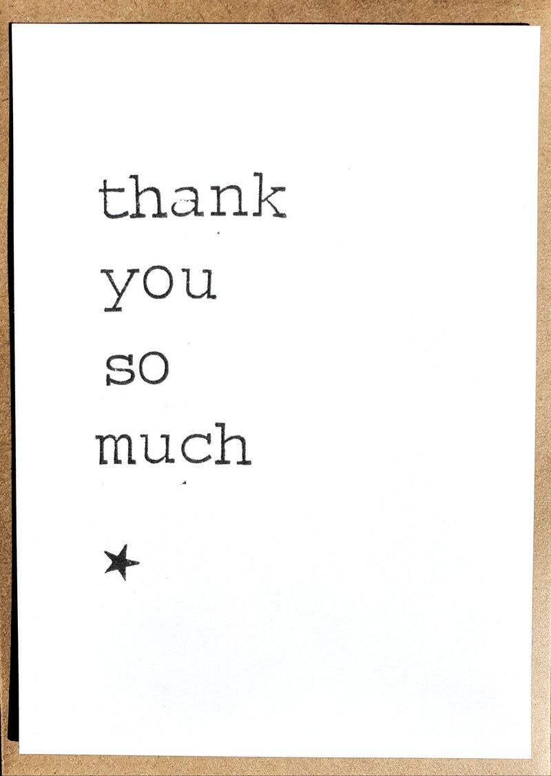 By Mar - Postcard 'Thank you so much'