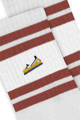 A-dam - Sokken  'Burgundy Stripes Bumper '