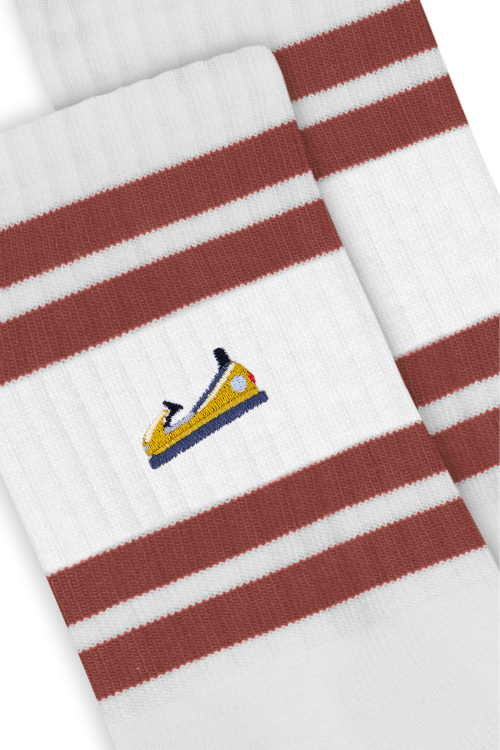 A-dam - Sokken  'Burgundy Stripes Bumper '