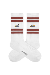 A-dam - Sokken  'Burgundy Stripes Bumper '
