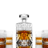 Whisky karaf met glazen en koelstenen -cadeauset