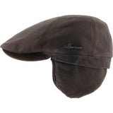 Herman Headwear - lederen Platte Pet - Duke Six-S