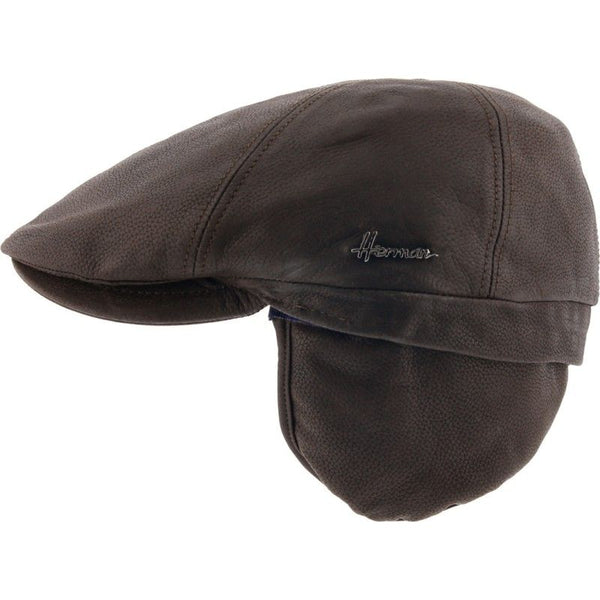 Herman Headwear - lederen Platte Pet - Duke Six-S