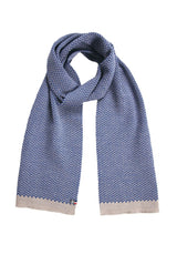 Sjaal met visgraatmotief 'Adam'- Maison Bonnefoy
