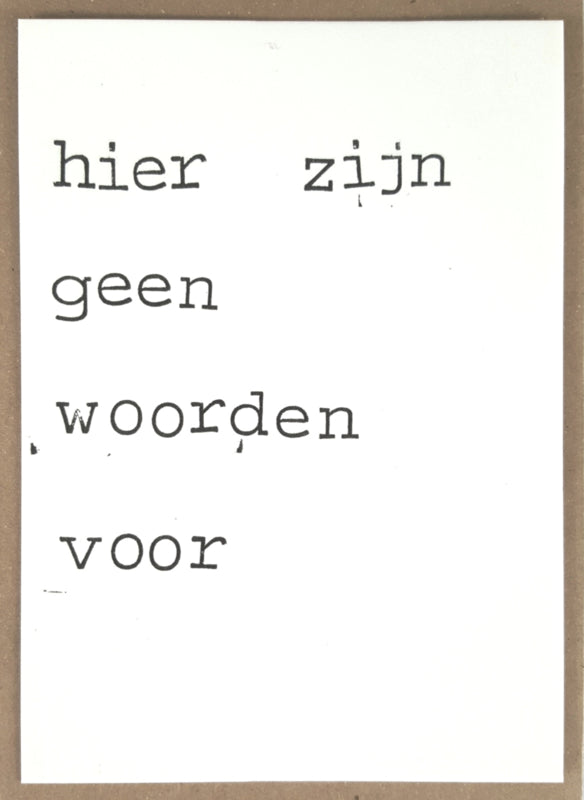 By Mar - Postkaart 'hier zijn geen woorden voor'