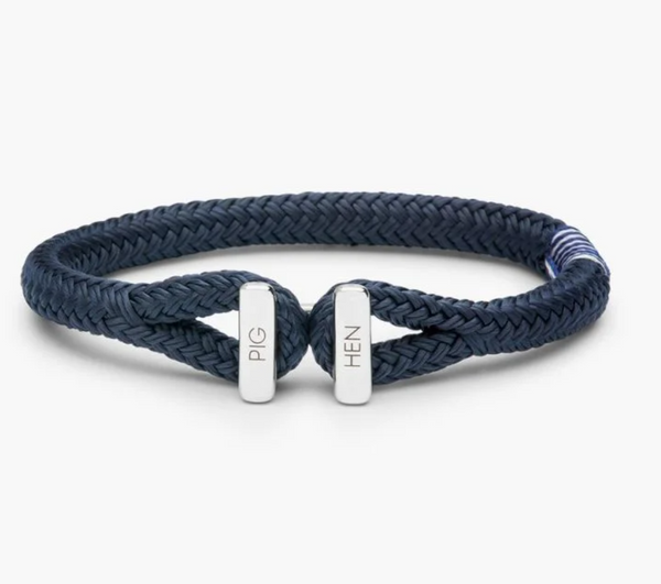 Pig&Hen - Armband 'Icy Ike' - Navy & Silver