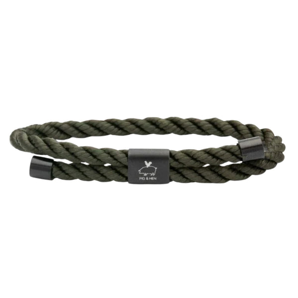 Pig&Hen - Armband 'Little Lewis Twist' - Army & Black