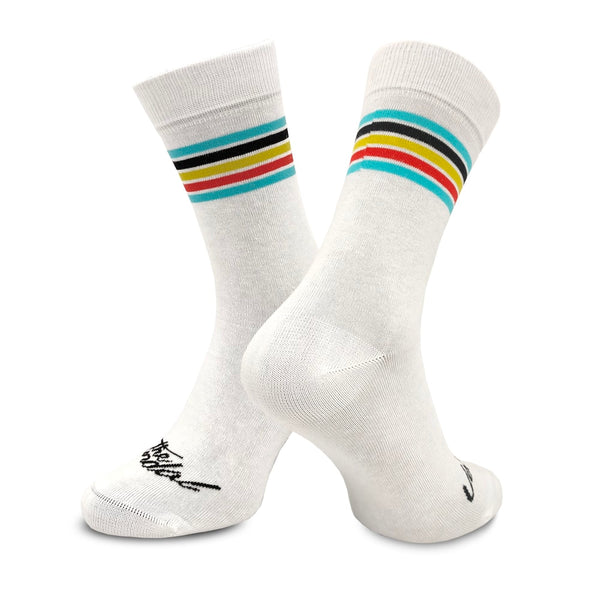 The Vandal - Socks "Belgian Cycling white"