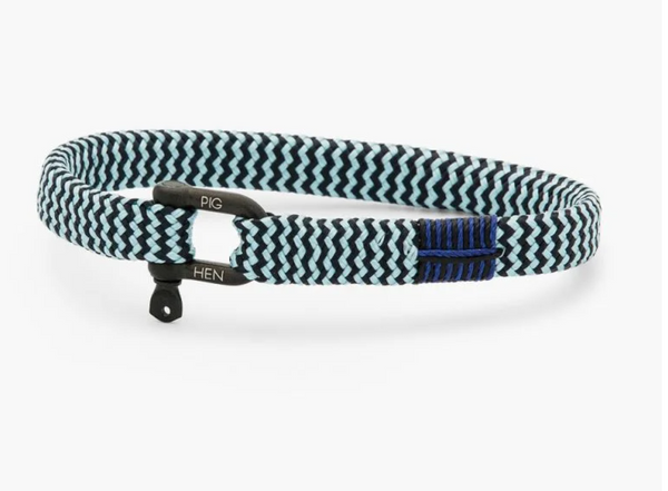 Pig & Hen - Armband 'Vicious Vik' - Sky Blue - Navy & Black