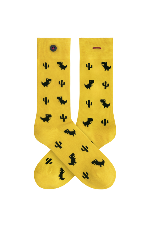 A-dam - Sokken 'Yellow Dino'